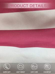 2/3件組羽絨被套床上用品套組，粉色條紋愛心圖案被套組，柔軟舒適親膚透氣，適合四季使用，聖誕裝飾，聖誕禮物，提供單人、雙人、加大、特大尺寸，宿舍極簡居家紡織品，返校必備，可機洗，秋季裝飾，房間用品，1件被套搭配1/2個枕套（不含填充物） - 淺粉色 - 查看 6