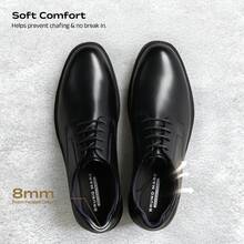Men's Dress Oxford Shoes Classic Uniform Lace Up Formal Non Slip  For Churches Commuting Weddings Shoes - màu đen - Xem 3