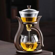 1件/[One Deer For You]懶人自動茶具組，高硼矽玻璃磁吸出水口茶濾，居家功夫茶全自動過濾茶水分離創意鹿形公道杯與蓋碗套組，茶壺 - 彩色 - 查看 15