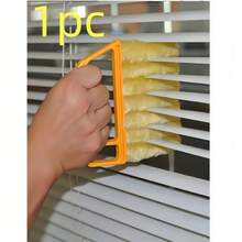 1 chiếc bàn chải vệ sinh rèm sáo, dụng cụ lau bụi đa năng cho rèm cửa sổ, bàn chải tẩy bụi tái sử dụng cho khe điều hòa, cửa chớp, rèm sáo Venetian, dụng cụ vệ sinh mini cho nhà, bếp, văn phòng, khe gió ô tô, thiết bị vệ sinh gia dụng - Nhiều màu - Xem 2