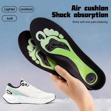 1pc EVA Shock-Absorbing Comfortable Insoles, Suitable For Sports Shoes | High Elasticity Anti-Fatigue Foot Pads | Enhance Sports Performance & Foot Protection - Green - View 6