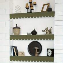 Unfinished Decorative Wooden Wavy Edge Trim, Cute DIY Decorative Strips, Suitable For Christmas Home Decor, Walls, Cabinets, Shelves, Windows And Doors - Multicolor - View 1