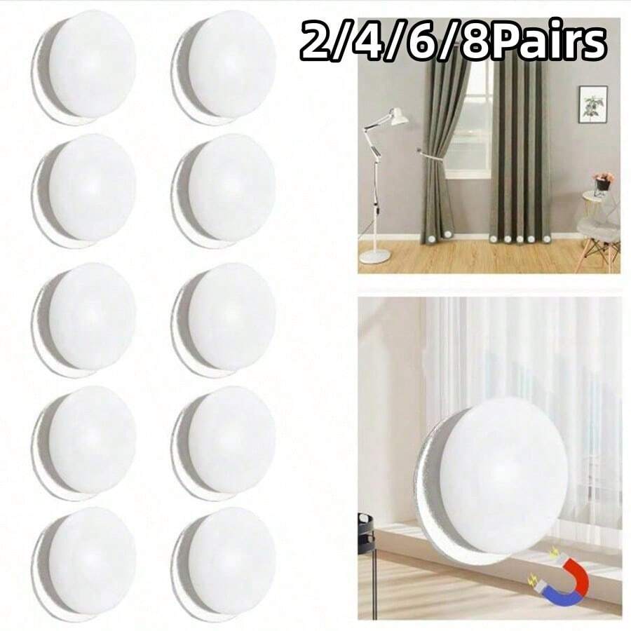 2/4/6/8Pairs[Cast Iron Shower Curtain Weights] Heavy Duty Magnetic Shower Curtain Weights - Cast Iron Clips Suitable For Outdoor Curtains, Tablecloths And Flags, No Power Required