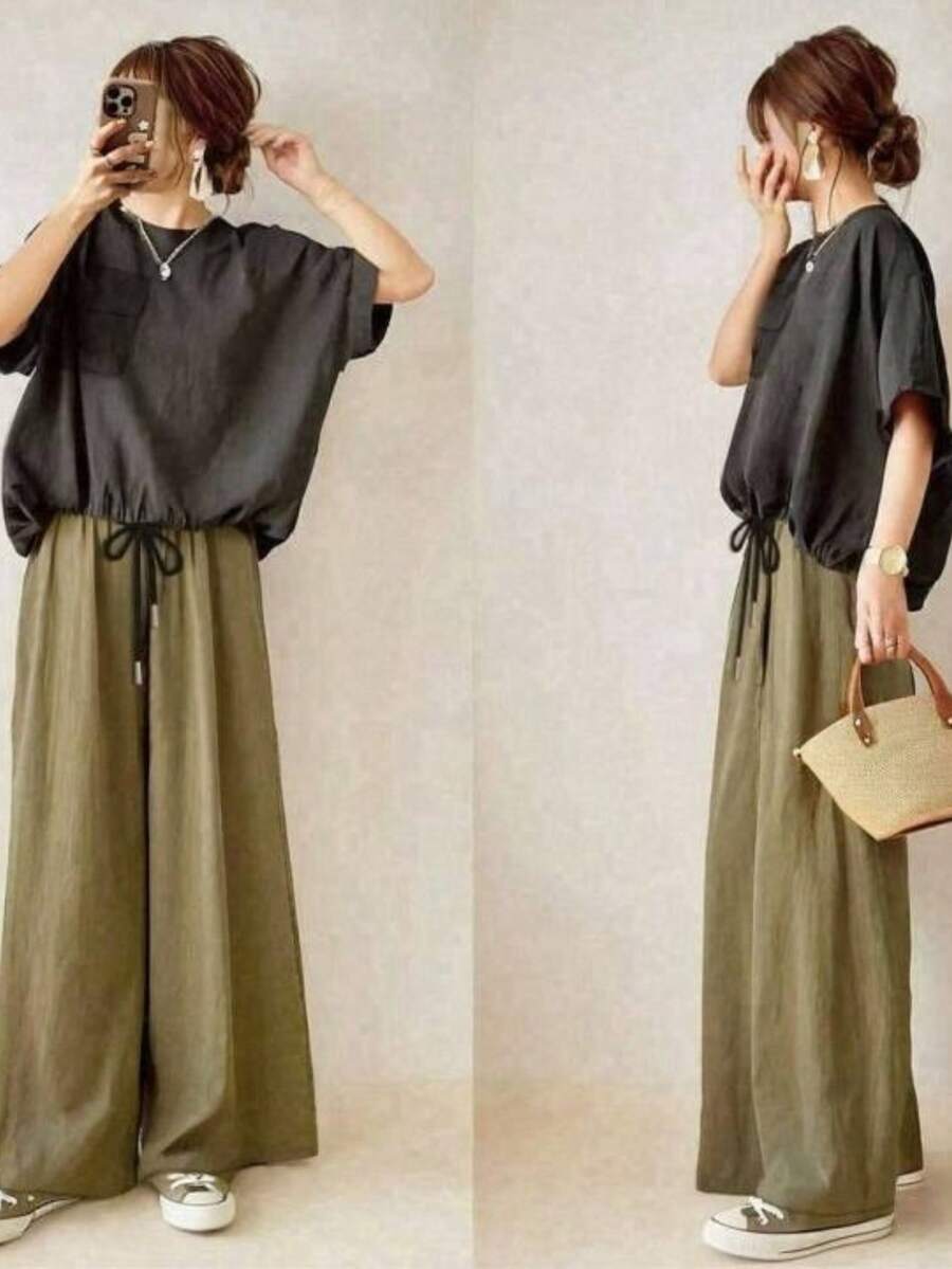 Women Suit Sets - Khaki - View 1
