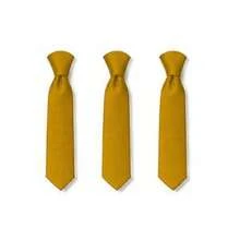 Set Of 3 Light Gray Ties For Groomsmen, Weddings, And Events - Golden Yellow - View 1