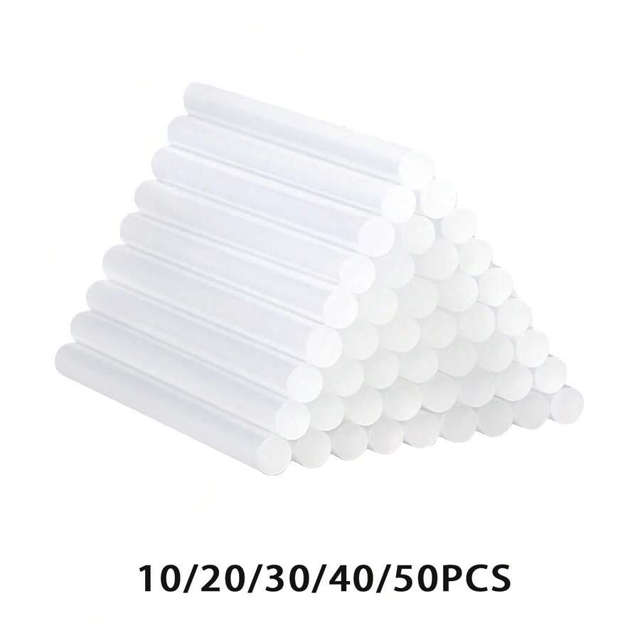 10/20/30/40/50pcs 7mm X 100mm Hot Melt Glue Sticks, Suitable For Hot Melt Glue Guns, SGS Certified, EVA Transparent Material, Suitable For DIY Craft Bonding Projects And More. - Multicolor - View 1
