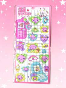 Cute Cartoon Character Stickers, Kawaii Phone Shape Puffy Stickers For Journaling Scrapbooking, Decorative Waterproof Stickers For Kids Girls Crafts Notebook Album Decoration - Multiple Colors (style/packaging Random) - View 6