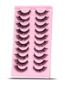 6 Pairs Fluffy Curly Foxy Eyes Lashes, Fox Eye Eyelashes Natural Full False Eyelashes Cosplay Travel Essentials Makeup Tools Strip Lashes, Lashes, Eyelashes, Fake Lashes Dramatic Volume Strip False Eyelashes - View 15
