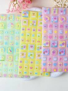 DIY Stickers, Transparent Solid Stickers, Replaceable Collectible 3D Stickers, Reusable Self-Adhesive DIY Decorative Stickers, Interactive Stickers For Kids, Everyday Decorative Stickers, Party Decoration Stickers, Sticker Games For Kids. - Multicolor - View 4
