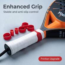 Paddle Tennis Racket Accessories Set - 4 Shock Absorbing Inserts + 2 Anti-Slip Grip Rings, Premium Silicone Material, For Vibration Absorption, Joint Protection And Enhanced Control - Multicolor - View 5