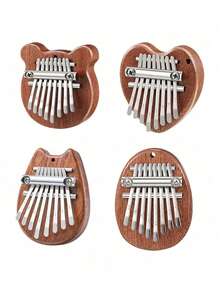 1 pieza Kalimba mini de gato de 8 teclas, exquisito piano de dedo pulgar marimba, accesorio musical colgante para regalo - Multicolor - Ver 9