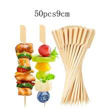 400/300/200/100/50/20pcs Appetizer Bamboo Skewers, Long Cocktail Picks, Fancy Appetizer Toothpicks, Flat Paddle Wooden Food Sticks, For Party Drinks, Fruit, BBQ, Charcuterie Board Accessories - Apricot - View 18