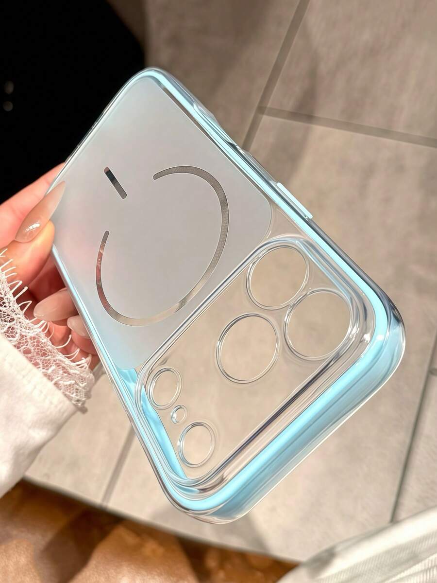 1件清新可愛透明與薄荷藍拼色防震手機殼，柔軟吸震材質搭配冰感磨砂面，夏季涼爽時尚手機殼配件，相容 iPhone 17 17 Pro 17 Pro Max 16 16 Plus 16 Pro Max 15 15 Pro 15 Pro Max 14 14 Pro 14 Plus 14 Pro Max 13 13 Pro 13 Pro Max 12 12 Pro 12 Pro Max 11 11 Pro 11 Pro Max / 18 Pro Max / 18 Pro，精緻手機殼禮物送給朋友、同學、愛人或自己