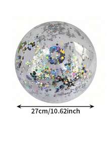 Ballon de plage gonflable à pois & rayures - Fabriqué en matériau PVC durable, ce ballon de plage d'été présente un design ludique avec des pois et des rayures arc-en-ciel. Idéal pour les décorations de fête à la piscine et les jeux d'eau - multicolore - Voir 16