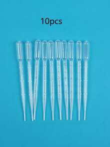 10/20/30/50/100pcs Disposable Plastic Droppers - 0.1oz Graduated Pipettes And Precision Pipettes With Measurement Markings, Odorless Rectangular Design, For Precise Liquid Transfer Of Essential Oils, Resins, DIY Crafts, Laboratory And Art Projects, Oil Dropper Bottles, Laboratory Supplies, Transparent Pipettes, Durable Pipettes - White - View 11