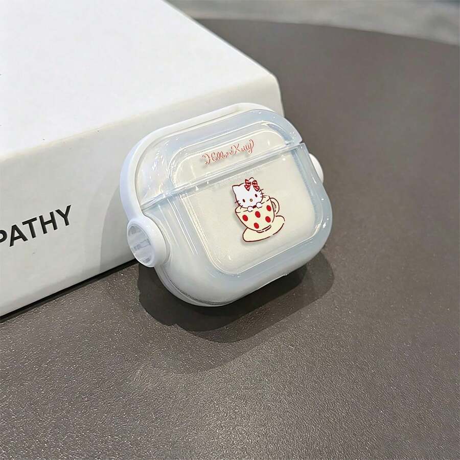 三麗鷗 Hello Kitty 茶杯造型 AirPods Pro 保護殼,可愛日系透明防震殼,附旋轉支架,適用於 AirPods 1/2/3/4 及 Pro/Pro 2 代,適合新款 AirPods Pro 3,送女友的聖誕襪小禮物 - transparent - 查看 1