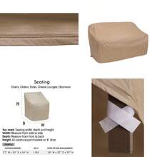 Protective Covers Fundas Protectoras Resistentes a la Intemperie 2 Asientos Color café 1166-TN - Bronceado - Ver 1