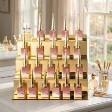 12 Inch Mirror Gold Acrylic 4-Tier Display Stand, Perfume Storage Rack, Perfume & Cologne Storage Rack, Blind Box Figure Display Stand, Transparent Cupcake Stand, Dessert Stand - A - View 4