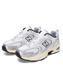 New Balance男鞋女鞋2026新款530系列復古跑步鞋網面透氣運動休閒老爹鞋MR530TA - 白色 - 查看 1