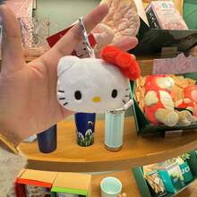 1個 Hello Kitty 絨毛娃娃吊飾,可愛蝴蝶結貓頭零錢包掛飾,少女風背包吊飾,柔軟可愛絨毛裝飾,節日禮物 - 彩色 - 查看 12