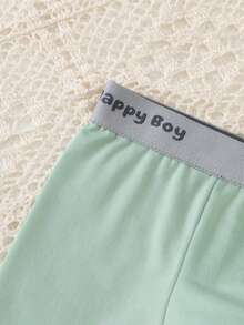 Niño pequeño 5piezas/Paquete Calzoncillos tipo bóxer para niños con cintura con letras - Multicolor - Ver 6
