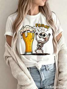 Women T-Shirts - White - View 6