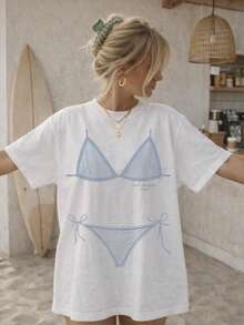 Custom Coastal Bachelorette Shirts The Inner Layer Is White Personalized Last Toast On The Coast Bachelorette Bikinis And Martinis Tee - Style 1 - View 1
