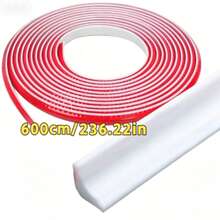 1pc 200cm/300cm/600cm Self-Adhesive Triangle Decorative Strip PVC Sealing Strip Triangle Corner Decorative Strip - Flexible Triangle Baseboard Sealing Strip Easy Installation Indoor Edge Protection - A - View 16
