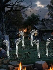 2/1pc Halloween Ground Stake Skeleton Bone, Halloween Decoration, Realistic Hand Bone Skeleton, Halloween Yard Ground Stake, Ghost Hand Bone Halloween Costume Prop, Realistic Skeleton Arm Decoration Stake, Halloween Lawn Stake, Garden Ground-Breaking Halloween Skeleton Decoration, Suitable For Haunted House, Halloween Party, Yard, Doorway And Other Outdoor Decorations - Skeleton - View 7
