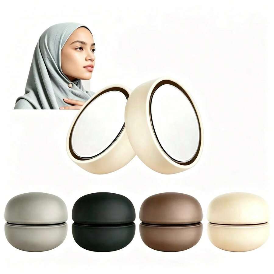 4 Pairs Magnetic Scarf Clips, Hookless Multipurpose Magnetic Scarf Clips, Professional Needle-Free Magnetic Scarf Pins, Shiny Matte Style Set