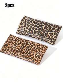 1/2/3pcs Leopard Print Eyeglass Case, Women Eyeglasses Pouch, Glasses Storage Bag Holiday Essential, Girls Eyewear Box, Ladies Leopard Glasses Case - Multicolor - View 14