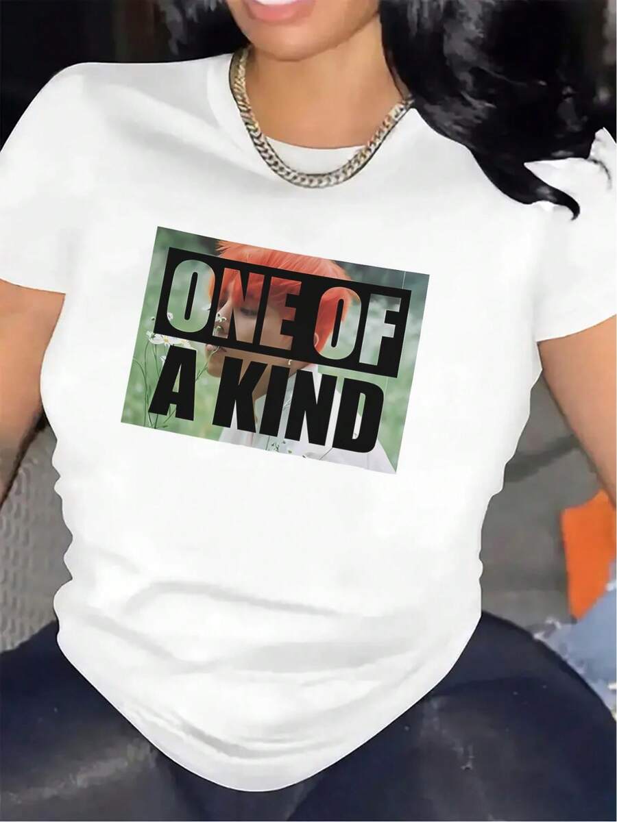 Camiseta, diseño único, adecuada para cenas informales en restaurantes, - Camiseta unisex de algodón, manga corta, cuello redondo, estilo vintage urbano. - Blanco - Ver 1