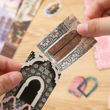 Juego de Papelería Estética para Diario de Vida – Kit de Scrapbooking de 157 Piezas con Diario A6, Cinta Adhesiva Washi, Pegatinas PET & Brillantes, Papel de Scrapbook, Notas Adhesivas, Tarjetas Decorativas para Bullet Journaling, Suministros Escolares y de Oficina - Estético - Ver 8