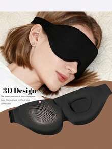 1/2/4入 3D 輪廓睡眠眼罩 無鼻樑設計 可調節頭帶 適合不同頭型 男女通用 遮光 適用於夜班、旅行、瑜珈、小睡 黑色 臥室、旅行、辦公室、學校 開學用品 (隨機顏色) - 彩色 - 查看 7