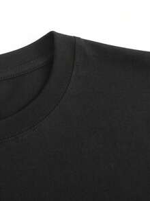 Women's T-Shirt, Halloween Boo Ghost, Casual Streetwear - 黑色 - 查看 3