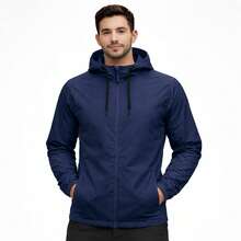 Waterproof Windbreaker Jacket With Lined Hood. - Gris - Ver 5