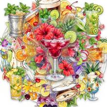 50 Sheets Fashion Beverage Wine Pattern Clear PET Stickers Durable Waterproof Daily Item Ornament Stickers - 50 PCS - View 11