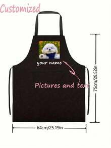 1 buah Celemek Kustom, Celemek dengan Teks Personalisasi, Celemek Dapur, Celemek Memasak, Celemek Desain DIY - Unisex, Bernapas, Nyaman, dan Tahan Noda. Cocok untuk Layanan Katering, Supermarket, Restoran, dan Penggunaan di Rumah. - MultiWarna - View 9