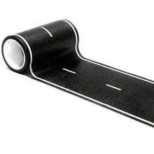 1/3Pcs Reusable Cartoon Road Track Stickers, Black Polyurethane Road Tape For Party Racing Decor, Pre-Pasted Glitter Finish Auto-Themed Decoration, Plastic Surface Friendly - Multicolor - View 5