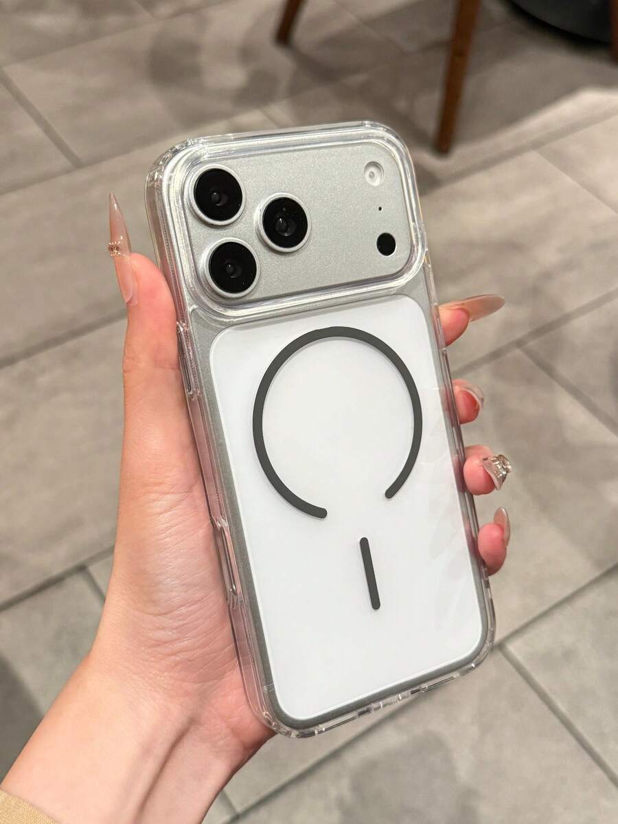 奢華透明薄環支撐免充電防摔保護殼,透明硬殼背蓋適用於 iPhone 17 Pro Max、16 Pro Max、15 Pro Max、14 Pro Max、16 Pro、17 Pro、15 Pro、14 Pro、17、16、15、14、13、12、11 手機壓克力背蓋殼 - 無色 - 查看 1