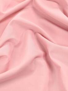 1pc Whole Roll Cut-To-Size Solid Color Polyester Fabric, Clothing Lining Handmade DIY Sewing Material - Pink - View 3
