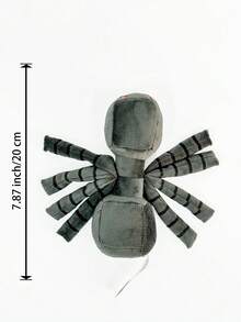 1pc 20cm/7.87in Realistic Spider Plush Doll, Fun Insect Series Stuffed Doll. Cute Desk, Bedroom And Travel Decor. Suitable For Children, Friends And Family Holiday, Birthday And Graduation Gifts. - Grey - View 6