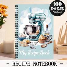 Personal Organizer 1 Recipe Book And Cookbook Spiral Bound - Color-Coded Weekly Layout Design - Color-Coded Recipe Planner With Icon Index - - Personal Recipe Organizer (50 Pages) - H - View 3