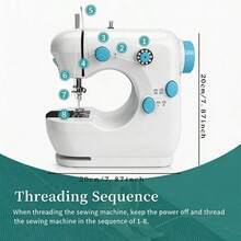 1pc Beginner Sewing Machine, Mini Portable Sewing Machine, Suitable For Beginners, A Complete Set Of Quick Home Fabric Repair Tools, Also A Great Helper For DIY Craft Enthusiasts. - Multicolor - View 9
