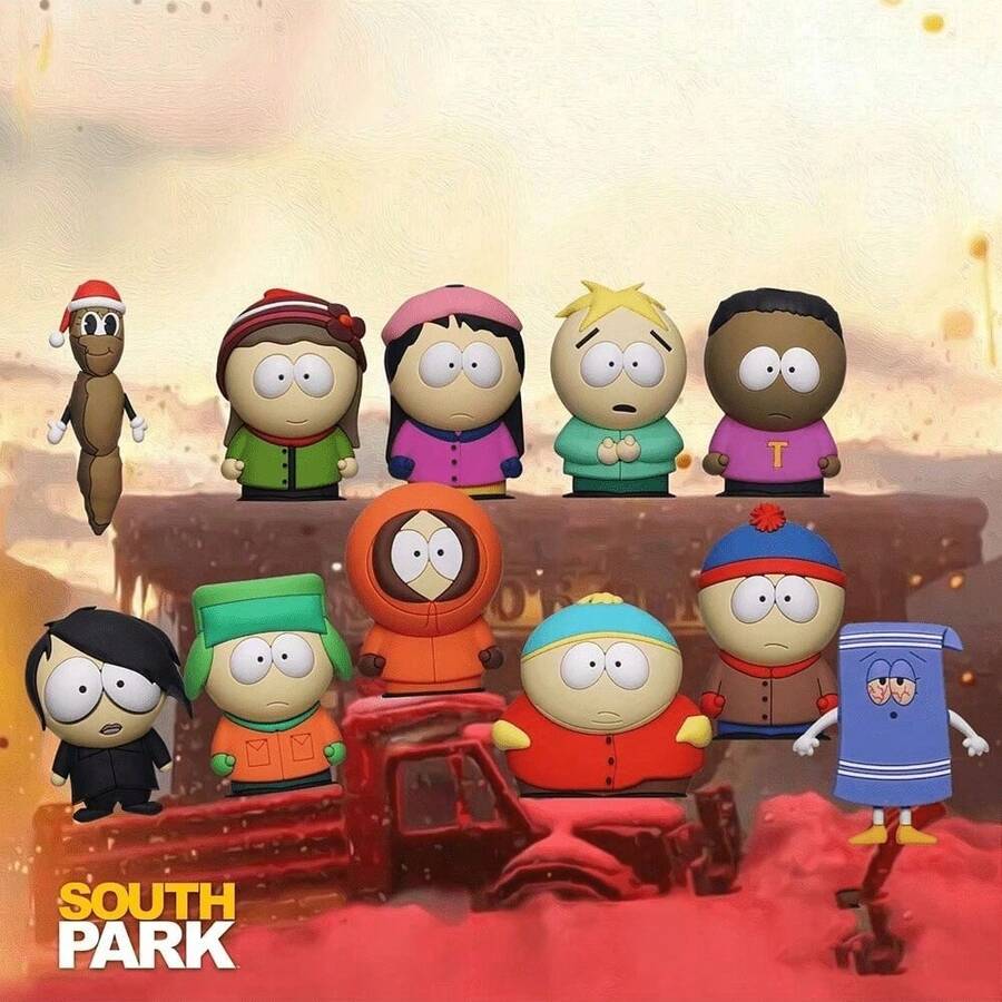 1PC South Park Officially Licensed 3D Cartoon Keychain Character Image Fashion Key Ring Classic Charm Bag Accessories Men And Women Portable Key Chain Accessories Backpack Decoration Party Favors Keychain Graduation Season Gifts - Multicolor - View 1