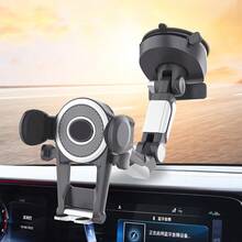 360°可旋轉吸盤式車用手機支架，附停車號碼牌，可調節伸縮臂，適用於4.7-6.8吋智慧型手機 - A - 查看 7