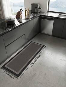 Dark Gray Diatomaceous Earth Absorbent Kitchen Mat, Suitable For Kitchen, Living Room Carpet, Non-Slip Bathroom Mat, Laundry Room, Bedroom, Indoor/Outdoor, Office, Entryway, Area Rug, Holiday Decor, Hallway Carpet, Study And Gaming Area - Dark Grey - View 13