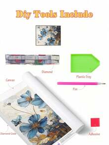5D Flower DIY Diamond Painting Home Decor Diamond Painting, Mosaic Set, DIY Your Own Wall Art, Enjoy The Fun Of Hands-On Creation, The Best Gift For Friends. - No Frame - View 2