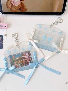 1 個橫式 PVC 卡套，學生 3 英吋緞帶保護套，追星小卡展示吊飾組 - 彩色 - 查看 8