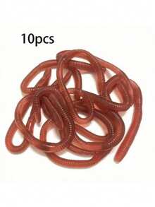 5pcs/Set Realistic Rubber Worms, Lifelike Fake Worms For Pranks, Party Favors, Halloween Props, Suitable For Teens And Adults 14+ Years Old - A - View 10